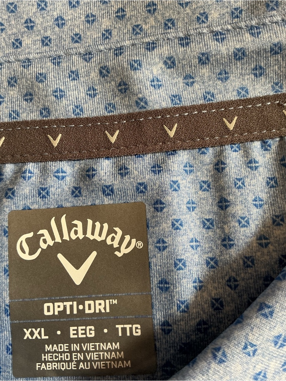 Callaway Light Blue Micro-Pattern Performance Polo - Picture 14 of 16